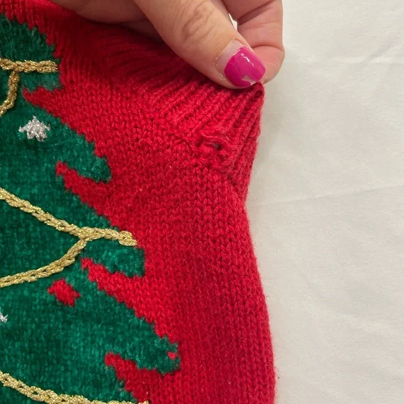 Vintage Laura Gayle Button Up Red Christmas Sweater Vest - Picture 10 of 10